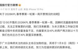 同程旅行就KPL春季赛无法正常售票(piào)向主办方致歉
