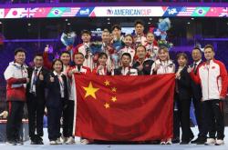 中国队夺得“美国杯”体操混合团体赛冠军