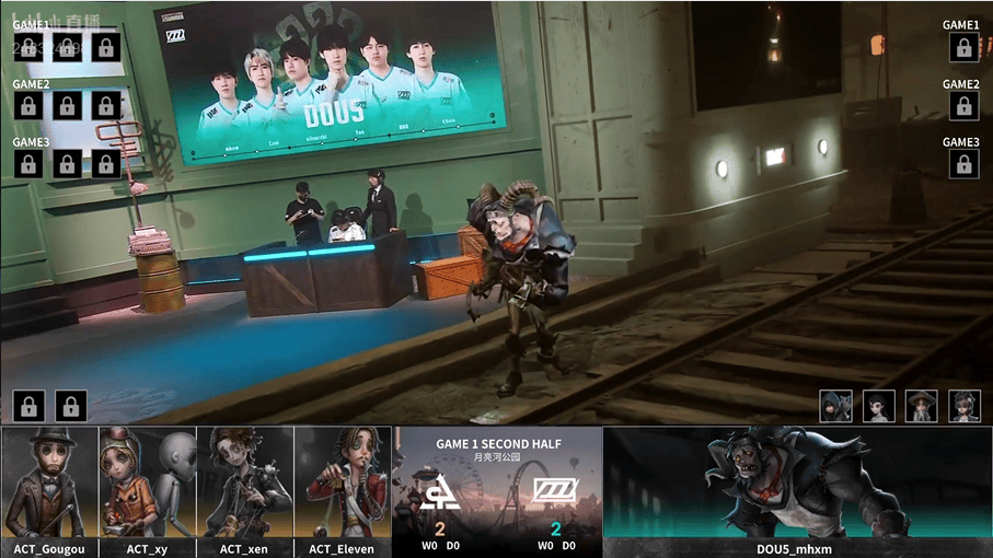 第五人格IVL:DOU5_mhxm帅气拿下四抓,助力队伍获得比赛胜利!