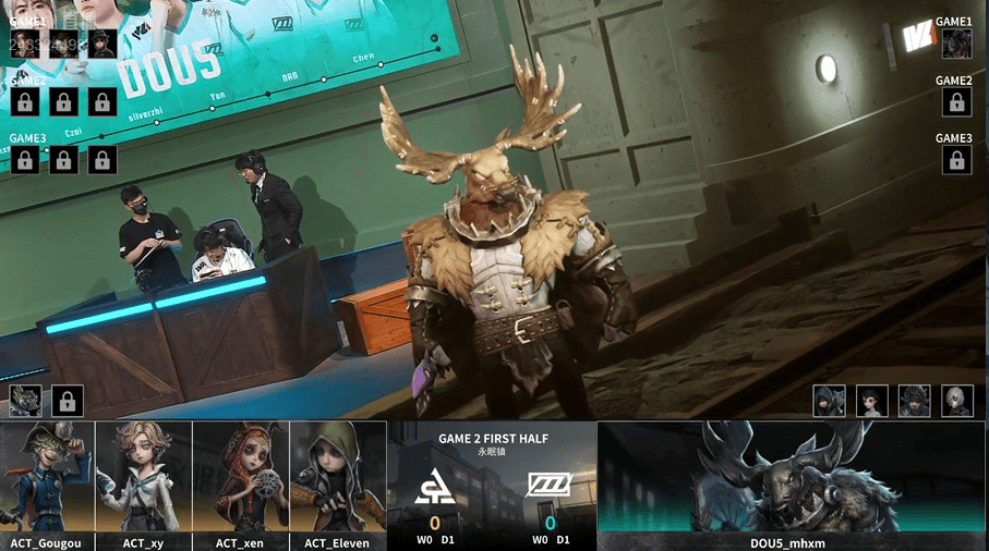 第五人格IVL:DOU5_mhxm帅气拿下四抓,助力队伍获得比赛胜利!